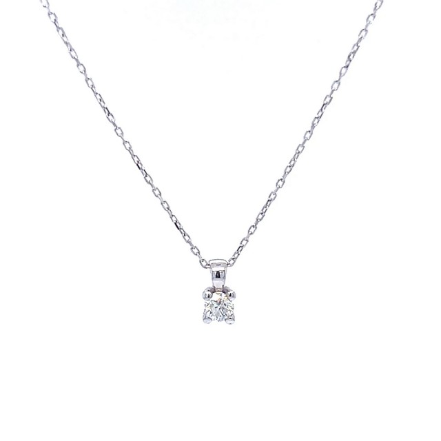 Златнo колие с диаманти 0,17Ct. чистота:SI 49см. модел:42921-1