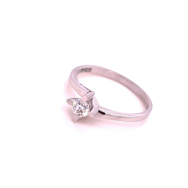 Златен дамски пръстен с диамант 0,23Ct. чистота:VS размер:54 модел:34032-1