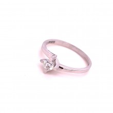 Златен дамски пръстен с диамант 0,23Ct. чистота:VS размер:54 модел:34032-1