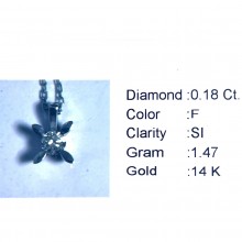 Златнo колие с диаманти 0,18Ct. чистота:SI 50см. модел:42922-1