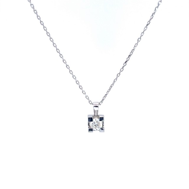 Златнo колие с диаманти 0,18Ct. чистота:SI 50см. модел:42923-1