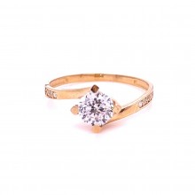 Златен дамски пръстен 1,64гр. 14кр. проба:585 размер:55 модел:32180-2