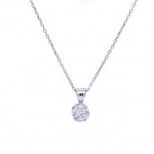Златнo колие с диаманти 0,20Ct. чистота:SI 41см. модел:43651-1