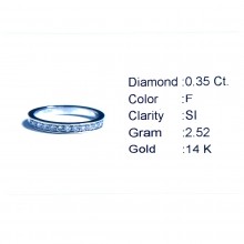 Златен дамски пръстен с диамант 0,35Ct. чистота:SI размер:53 модел:42880-6