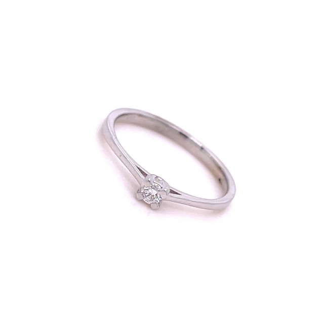 Златен дамски пръстен с диамант 0,10Ct. чистота:SI размер:54 модел:42553-1