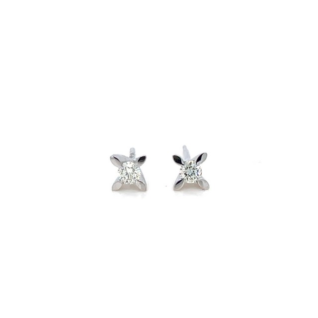 Златни обеци с диаманти 0,24Ct. чистота:SI модел:42901-1